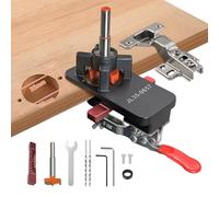 35 mm Gabarit de Percage Charniere, Gabarit de Charniere invisible pour Fabrication de Meubles Meubles en Bois Portes Armoires et Travail Du Bois à Faire Soi-Même