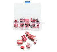 35 pcs 1 2 3 4 5 6 8 positions 2,54 mm Pitch Slide commutateurs Dip kit PCB Mont double rangée Rouge