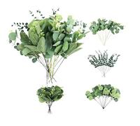 35 PCS Branches Eucalyptus Artificiel, Eucalyptus Seches Naturel Factices, Feuillage Artificiel Réalistes, Branche Artificielle en Plastique, pour Mariages Décoration de la Maison