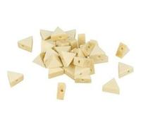 35 perles en bois triangulaires 11 x 9.7 x 4.9 mm - Artemio Beige G