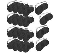 35 Pièces Masque de Nuit Noir en Polyester Sangle Élastique | Confort Doux, Maintien Stable sans Glisser, pour Repos Nocturne à Maison Voyage