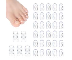 35 Pièces Silicone Protège Orteils, Protections D'orteils En Silicone, Respirantes Protections d'Orteils Gros Petite Orteil pour homme femme, pour Ampoules, Cors, CallositéS, Soulagement de la Douleur
