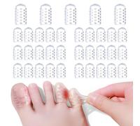 35 Pièces Silicone Protège Orteils, Respirantes Protections d'Orteils Gros Petite Orteil pour homme femme, Anti-friction Capuchons d'Orteils pour Ampoules Callosités Ongles Soulager Pied la Douleur