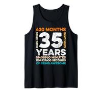 35 Years Old 420 Months of Being Awesome 35th Birthday Gifts Débardeur