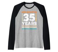 35 Years Old 420 Months of Being Awesome 35th Birthday Gifts Manche Raglan