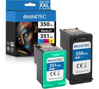 350 + 351 XL Cartouches d'encre de Rechange pour HP 350 351 pour HP 350XL 351XL Photosmart C4280 C4480 C4580 C5180 C5280 Deskjet D4260 D4360 Officejet J5780 Noir et Couleur