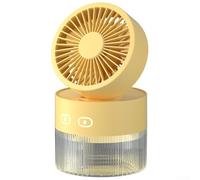 350 ml Mini ventilateur de refroidissement de bureau personnel Humidificateur d'air alimenté par USB Ventilateur 3 en 1 LED Veilleuse Fonctionnement Silencieux Petit humidificateur Taille compacte
