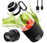 350 ML Mixeur Portable avec Affichage LED, Rechargeable par USB, 6 Lames
