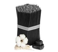 350 pcs Diveevo Bougies Rituelles 100% cire d'abeille noire - Bougies Orthodoxes pour la Prière Décoration de Table - Non Toxique, Suie - Sans gouttes, Produits Durables, 16cm