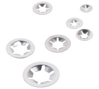 350 pièces 7 tailles rondelles de blocage à dents internes M3 M4 M5 M6 M8 M10 M12 304 écrou étoile en acier inoxydable ressort enfoncer