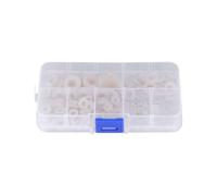 350 Pièces Rondelle en Nylon Blanche M2, 5 M5 Entretoise Plate