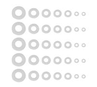 350 Pièces Rondelle en Nylon M2.5 M5 M8 Blanche, Rondelle Plate
