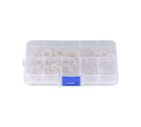 350 Pièces Rondelle Plate en Nylon Blanc M2.5 M5 M8, Entretoise