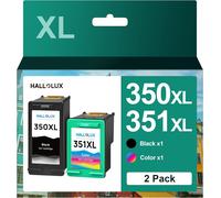 350 XL Cartouches Remplacement pour HP 350 351 350 XL 351 XL pour HP PhotoSmart C4580 C4280 C4210 C5250 C4270 C4380 pour DeskJet D4260 D4360 D4280 OfficJ5780 6415 J5740 (Noir Tri-Colore)