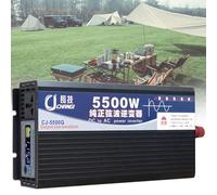 3500W 4000W 5000W 6000W 8000W 12000W 16000W Convertisseur Pur Sinus DC 12V/24V/48V/60V/72V à AC 220V/230V Power Inverter Prises AC Transformateur Onduleur pour RV Voiture Camion(5500W,12Vto110V)