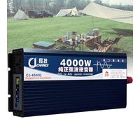 3500W 4000W 5000W 6000W 8000W 12000W 16000W Convertisseur Pur Sinus DC 12V/24V/48V/60V/72V à AC 220V/230V Power Inverter Prises AC Transformateur Onduleur pour RV Voiture Camion(4000W,12Vto220V)