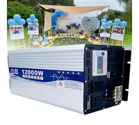 3500W 4000W 5000W 6000W 8000W 12000W 16000W Convertisseur Pur Sinus Transformateur CC 12V 24V 48V 60V 72V vers CA 230V Onduleur pour Les systèmes Solaire,Voiture,Camping,Voyage(12000W,72Vto110V)
