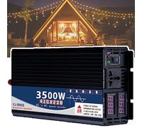 3500w/4000w/5000w Pure Sine Inverter (Dual Digital Display - Dual Universal Socket), DC 12v/24v/48v/60v/72v à 110v/220v AC Inverter pour Voiture, Voyage,48Vto220V-3500W
