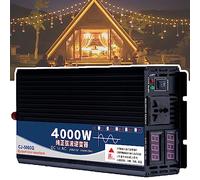 3500w/4000w/5000w Pure Sine Inverter (Dual Digital Display - Dual Universal Socket), DC 12v/24v/48v/60v/72v à 110v/220v AC Inverter pour Voiture, Voyage,72Vto220V-4000W