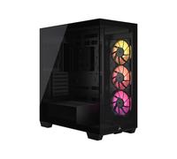 Corsair 3500X LX-R RGB Boîtier PC Moyen-Tour - 3 Ventilateurs RGB LX120-R Préinstallés, Comprend System Hub, Peut Accueillir Jusqu'à 10 Ventilateurs de 120 mm - Blanc