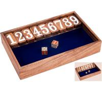 350121 - Shut The Box 2 Joueurs - Jeu De Trac En Bois Écologique - Dés Inclus - Traditionnel - Jeux De Famille - À Partir De 6 Ans - Stratégie Et De Calcul Mental[Z2019]