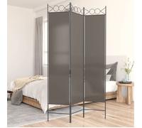350148 vidaXL Cloison de séparation 3 panneaux Anthracite 120x200 cm Tissu