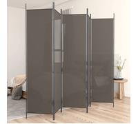 350204 vidaXL Cloison de séparation 5 panneaux Anthracite 250x220 cm Tissu