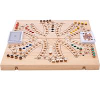 350264 - Jeu De Tock En Bois Xl - 6 Joueurs - Coffret En Bois D'hévéa Pliable- Jeu De Société Traditionnel Canadien - Parcours Avec Cartes 2 À 6 Joueurs - À Partir De 6 Ans[Z1815]