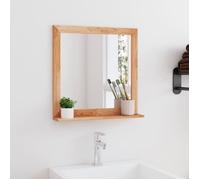 350358 vidaXL Miroir mural 55x55 cm Bois massif de noyer