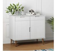 350547 vidaXL Buffet MOLDE Blanc 90x40x80 cm Bois massif de pin