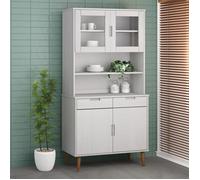 vidaXL Dessus de buffet MOLDE Blanc 90x35x100 cm Bois massif de pin