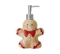 350ML Ceramic Gingerbread Man Hand Soap Dispenser | Christmas Soap Dispenser,Refillable Lotion Bottle with Pump for Lotion, Body Wash