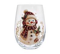 350ml Christmas Mug - Clear Creative Art Glass Cup, Holiday Tea Drinkware | Clear Glass Mug, 350ml Capacity, Christmas Art Design, Tea Coffee Cup, Home Kitchen Office Use