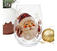 350ml Christmas Mug - Clear Creative Art Glass Cup, Holiday Tea Drinkware | Festive Glass Drink Cup, Seasonal Tableware Accent, Transparent Beverage Mug, For Home, Kitchen, Office, Coffee, Milk