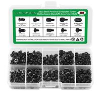 350Pièces Vis pour Ordinateur Vis pour Réparation d’Ordinateur, PC Boîtier, Kit de Vis Ordinateur en acier au carbone #6-32 mâle à M3 Kit d'entretoise à pour 2.5"SSD, Disque Dur, Carte Mère