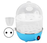 350W Cuiseur à Oeufs Électrique 14 Unités Cuiseur Oeufs Durs Automatique avec Arrêt Auto, Cuiseur Oeufs 2 Couches Bleu pour Oeufs Mollets et Durs, A