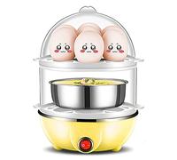 Pssopp 350W 2 Couches 14 Oeufs Capacité Cuiseur à Oeufs Électrique Rapide Oeuf Cuiseur Arrêt Automatique, Oeuf Cuiseur pour Oeufs Durs Cuiseurs à OeufsAppareils Spécialisés (Double Couche Jaune)