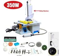 350W électrique ponceuse de bijoux Rock Gem Polishing Tool Polisseuse de table Petite machine de bureau multifonctionnelle de coupe et de polissage du jade pour le travail du bois