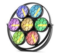350W Projecteur LED COB Par Linéaire Rétro,7 LEDs RGBW Lumière de Scène,Disco Éclairage avec Activation Sonore et Contrôle DMX512,Éclairage de Scène pour Fête Mariage DJ Bars Groupe Concerts Noël