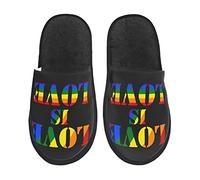 351 Chaussons Femme Homme Amour Lgbt Gay Pride Art Pantoufles En Peluche Chaude Chaussons D'Hiver Confort Hiver Pantoufles Pour Hôtel Extérieur Intérieur L