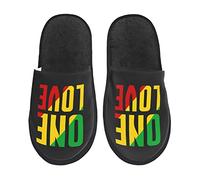 351 Chaussons Femme Homme Rasta Un Amour Art Hiver Pantoufles Antidérapant Maison Pantoufles Peluche Chaussons D'Hiver Pour Voyager Intérieur Hôtel L