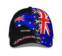 351 Golf Hat Australie Patriotique avec Drapeau Australien Motorcycle Cap Coton Snapback Hat Vintage Casquette Baseball pour Extérieur, Running, Camping