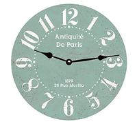 351 Ronde Décoration D'Intérieur Écume De France - Antiquité De Paris Pendule Murale Silencieuse Cuisine Horloge Vintage Horloge pour Maison Salon Cuisine