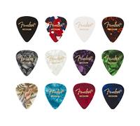 Fender Médiators 351 Shape – Celluloïd Medley – Paquet de 12 – Moyen