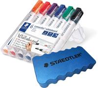 351 Wp6 Marqueur Pour Tableau Blanc Lumocolor Pointe Ogive Env. Lot De 6 Largeurs De Ligne De 2 Mm De Large, Haute Qualité, Sec Et Sans Laisser De Traces 1 Étui + Gomme D Origine