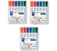 351 Wp6 Marqueur Pour Tableau Blanc,Pointe Ogive Env. Largeur De Ligne 2 Mm,Lot De 6 Couleurs (3 Étui).
