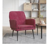 351408 vidaXL Fauteuil Rouge bordeaux 62x79x79 cm Velours