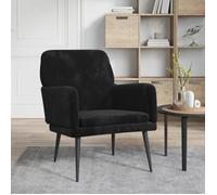 vidaXL Fauteuil 351409 Velours Noir 62x79x79 cm