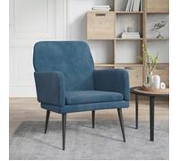 351413 vidaXL Fauteuil Bleu 62x79x79 cm Velours
