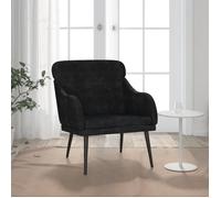vidaXL Fauteuil 351440 Velours Noir 63x76x80 cm